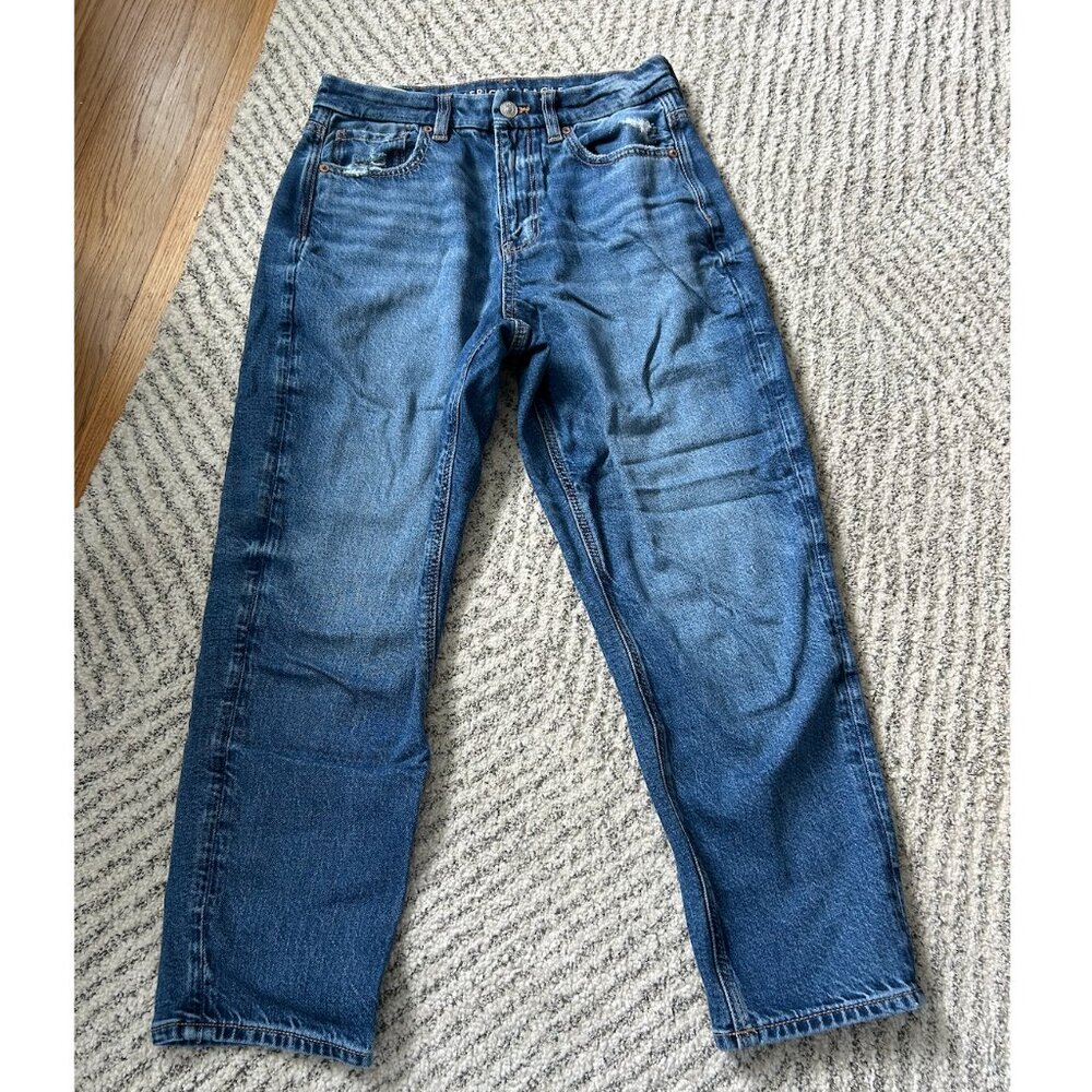 American Eagle Outfitters Classic Blue Straight-Leg Jeans
